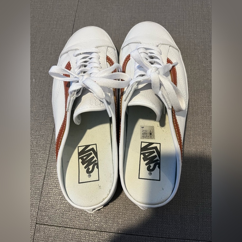 Vans leather sneaker mules size 9 women’s 7.5 men’s - Picture 3 of 7